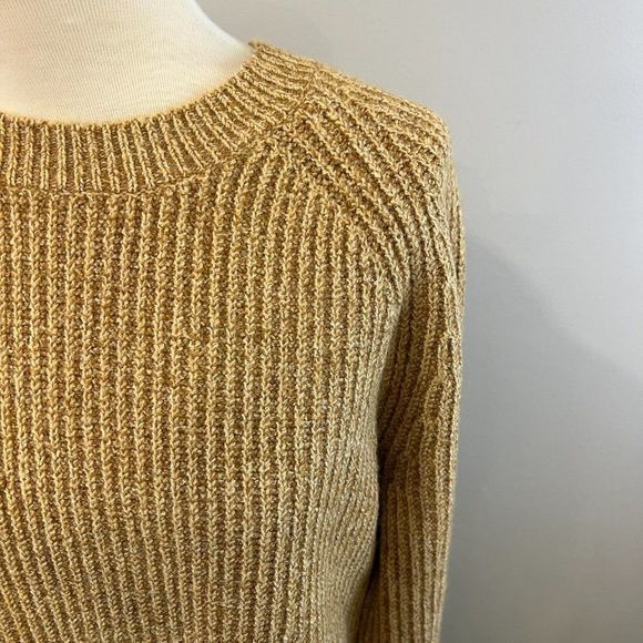 NWOT BP Plaited Stitch Recycled Blend Crewneck Sweater in Tan Boulder (… - Picture 6 of 12